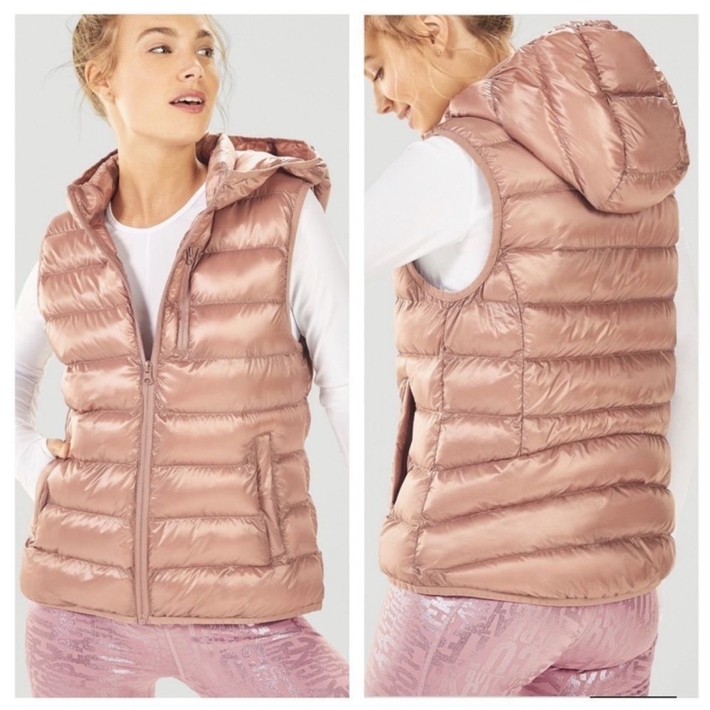 Fabletics blush puffer vest